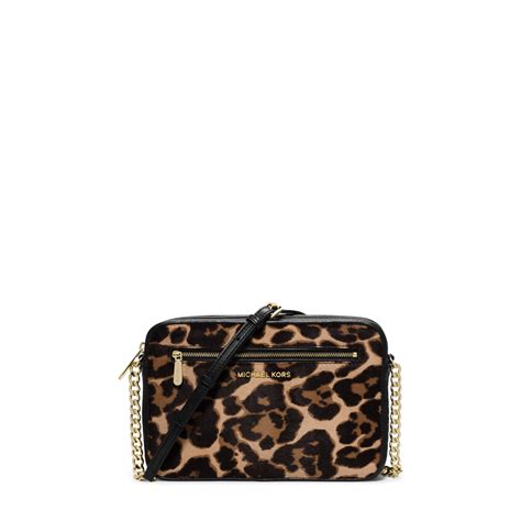 michael kors leopard calf hair astrid bag|Jet Set Large Leopard.